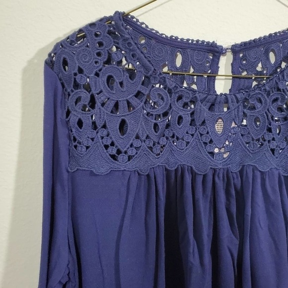 Philosophy long sleeve lace yoke soft shirt large - Picture 2 of 8